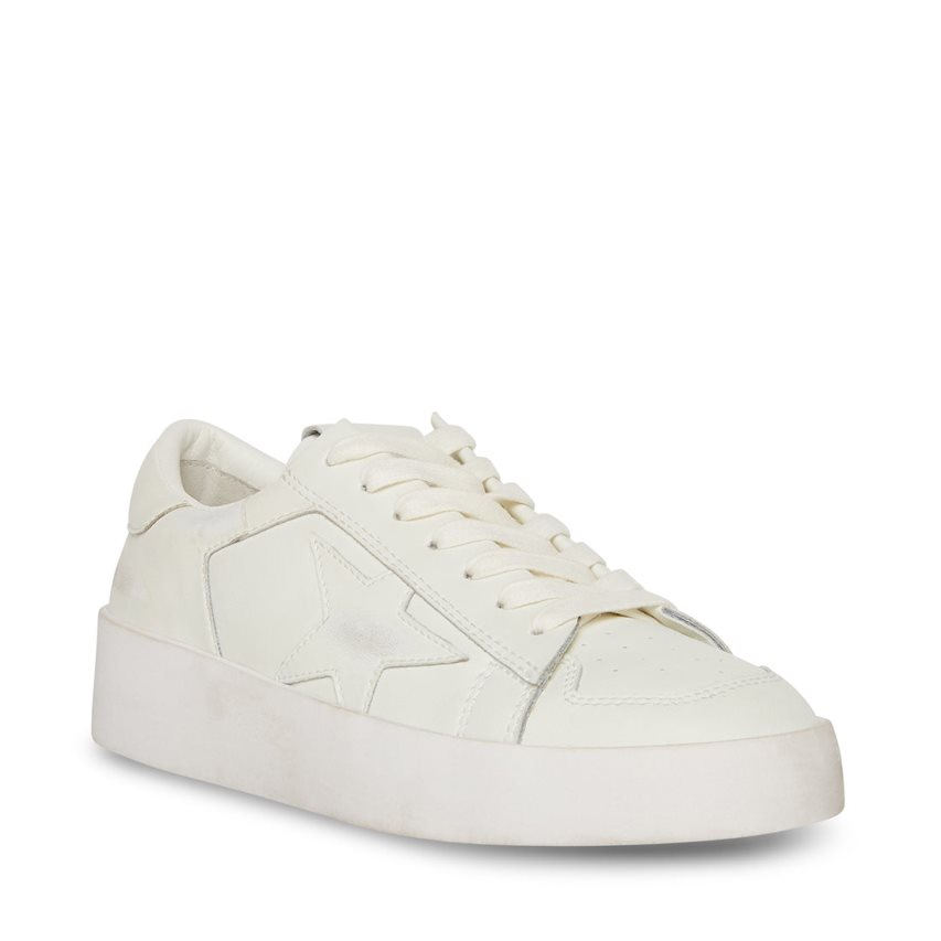 White Steve Madden Perona Women's Sneakers | PH 5084OZP